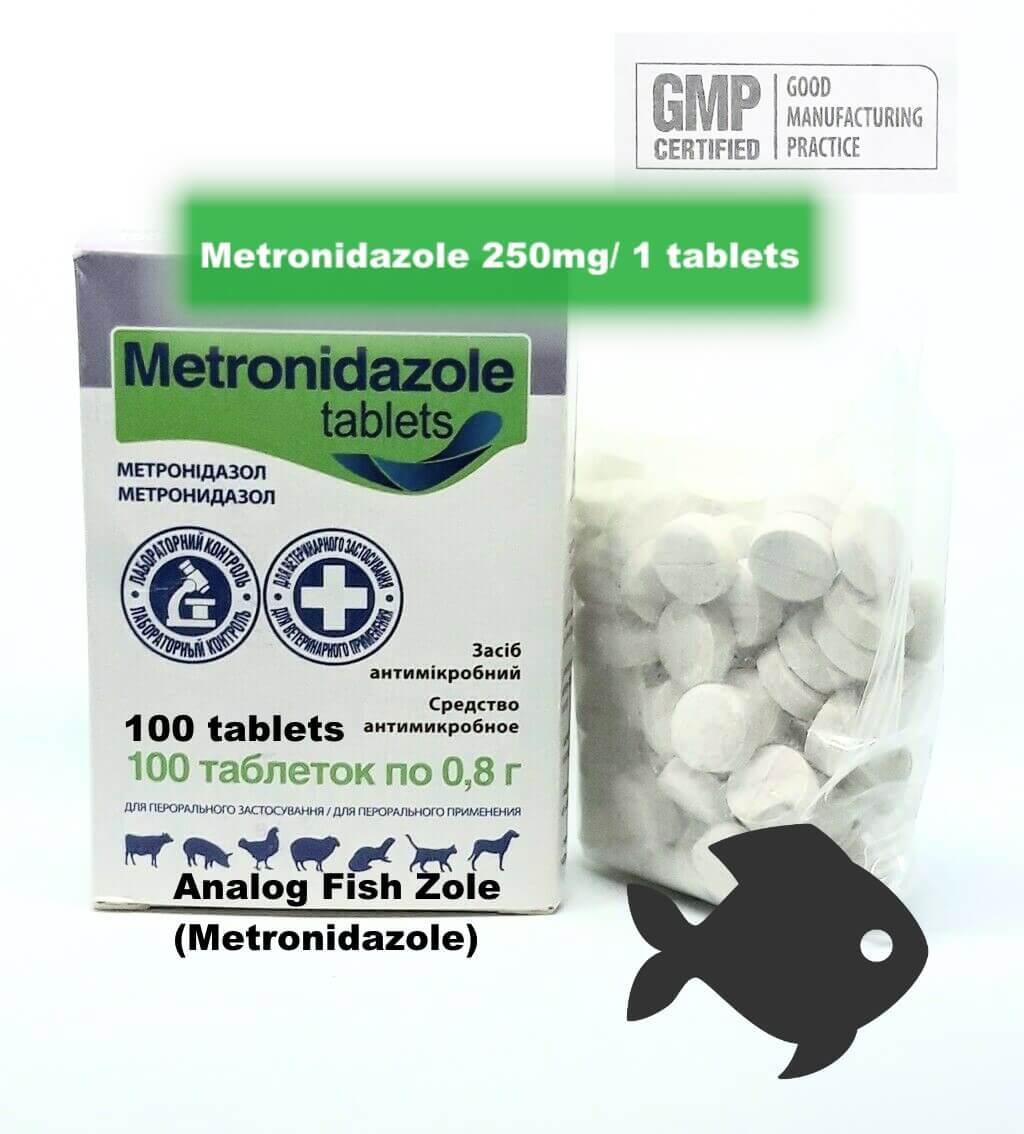 Metronidazole tablets for fish and farm animals