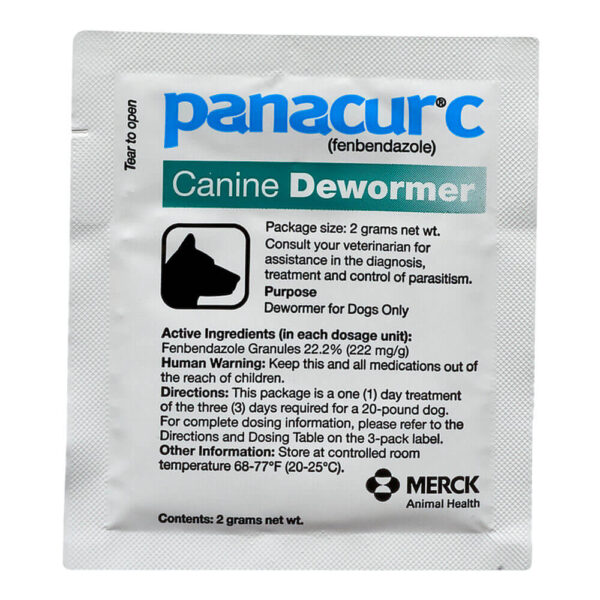 Panacur C Canine Dewormer Granules Three 2 Gram Packages - Image 7