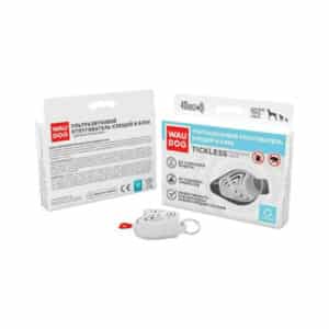 Ultrasonic (electronic) tick and flea repeller for pets.