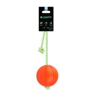 LIKER Lumi 9 - dog ball for large breeds with a cord that glows in the dark