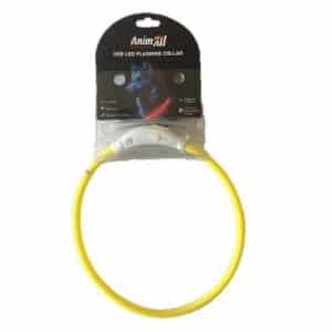Glowing collar LED AnimAll for dogs 70 cm (27.5 in) - yellow