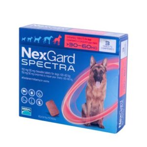 NexGard Spectra tablets for fleas and ticks for dogs 66-132 lb, 3 tab