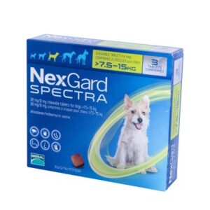 NexGard Spectra tablets for fleas and ticks for dogs 7.5-15 kg, FOR SALE