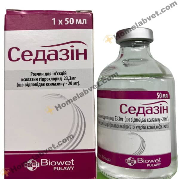 Sedin (Xylazine, Xylamed, Anased analog) Solution for injection