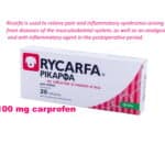 KRKA Rycarfa tablets anti-inflammatory for dogs, meat flavor, 100 mg carprofen, 20 tab