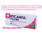 KRKA Rycarfa tablets anti-inflammatory for dogs, meat flavor, 20 mg carprofen, 20 tab