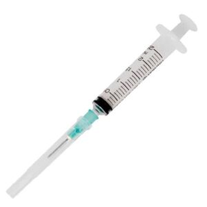 Syringe for injection 2 ml Luer Slip with a needle 0.6x30 mm, 3-component, 23G, Alexpharm