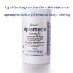 1 g of the drug contains the active substance apramycin sulfate (in terms of base) - 500 mg